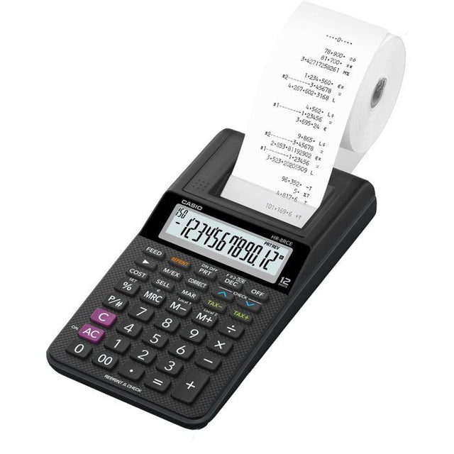 Calculatrice imprimante - CASIO - HR8 RCE - Portable - Écran LCD - Alimentation par pile