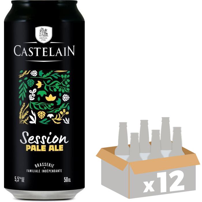 Biere pale ale Session - Castelain - 5.50% Vol. - Canettes 12x50cl