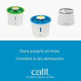 Filtre - Catit - Triple Action - Pack de 12 - Eau propre - Prévention maladies urinaires