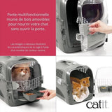 Cage de transport pour chat - CATIT - Cabrio - Multifonctionelle - Ouverture 360° - Rouge