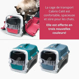 Cage de transport pour chat - CATIT - Cabrio - Multifonctionelle - Ouverture 360° - Rouge