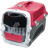 Cage de transport pour chat - CATIT - Cabrio - Multifonctionelle - Ouverture 360° - Rouge