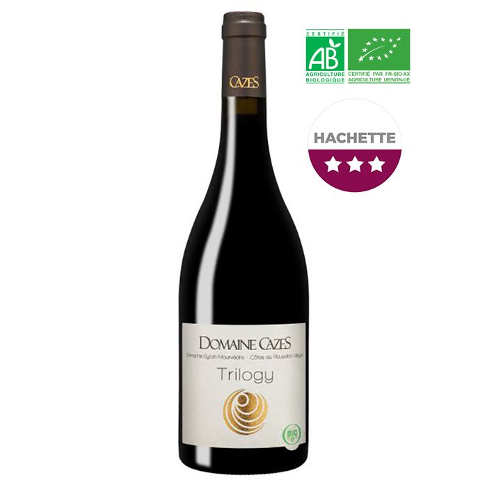 Domaine Cazes Trilogy 2022 Côtes du Roussillon Villages - Vin rouge de Languedoc - Bio