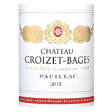 Château Croizet-Bages 2018 Pauillac - Vin rouge de Bordeaux