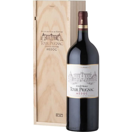 Magnum Coffret Cadeau Caisse  - Château Tour Prignac Médoc Cru Bourgeois - Vin Rouge de Bordeaux 2022
