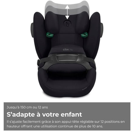 Siege auto Pallas B3 i-size Cbx by Cybex - 76 a 150 cm - 9 a 50 kg - 15 mois a 12 ans  - Noir