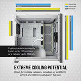 Boîtier PC - CORSAIR - CC-9011211-WW - ATX 5000D AIRFLOW - Moyen-tour en verre trempé - Blanc