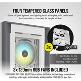 Boîtier PC - CORSAIR - CC-9011213-WW - ATX iCUE 5000X RGB  - Moyen-tour intelligent en verre trempé - Blanc