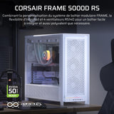 Boitier PC - CORSAIR - FRAME 5000D Mid-Tower Airflow Case - Radiateur jusqu'a 420 mm - Blanc
