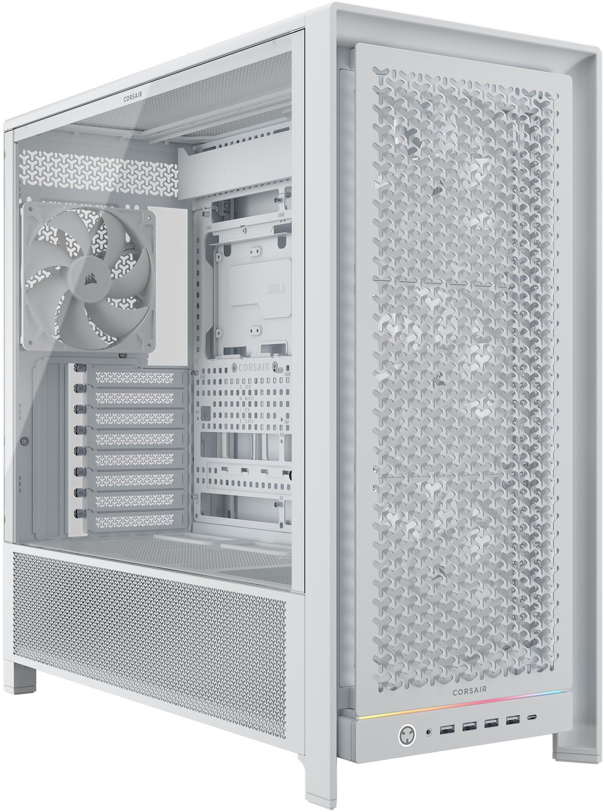 Boitier PC - CORSAIR - FRAME 5000D Mid-Tower Airflow Case - Radiateur jusqu'a 420 mm - Blanc