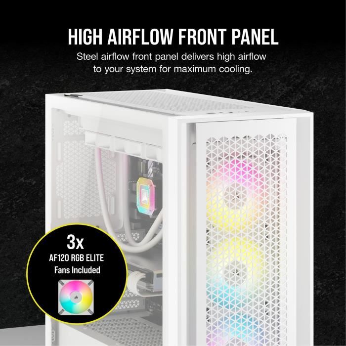 Boîtier PC - CORSAIR - FRAME 5000D RS ARGB Airflow - Moyen-tour - Blanc - CC-9011310-WW
