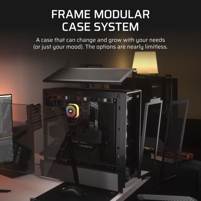 Boîtier PC - CORSAIR - FRAME 4000D RS - Moyen-tour - Noir - CC-9011312-WW