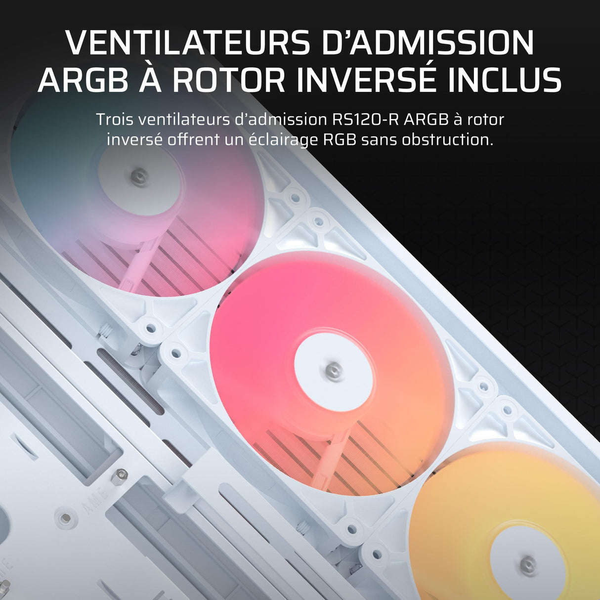 Boitier PC - CORSAIR - FRAME 4500X RS-R ARGB Tempered Glass Mid-Tower - 2 radiateurs - Blanc