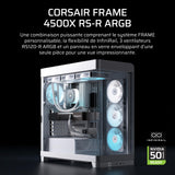 Boitier PC - CORSAIR - FRAME 4500X RS-R ARGB Tempered Glass Mid-Tower - 2 radiateurs - Blanc