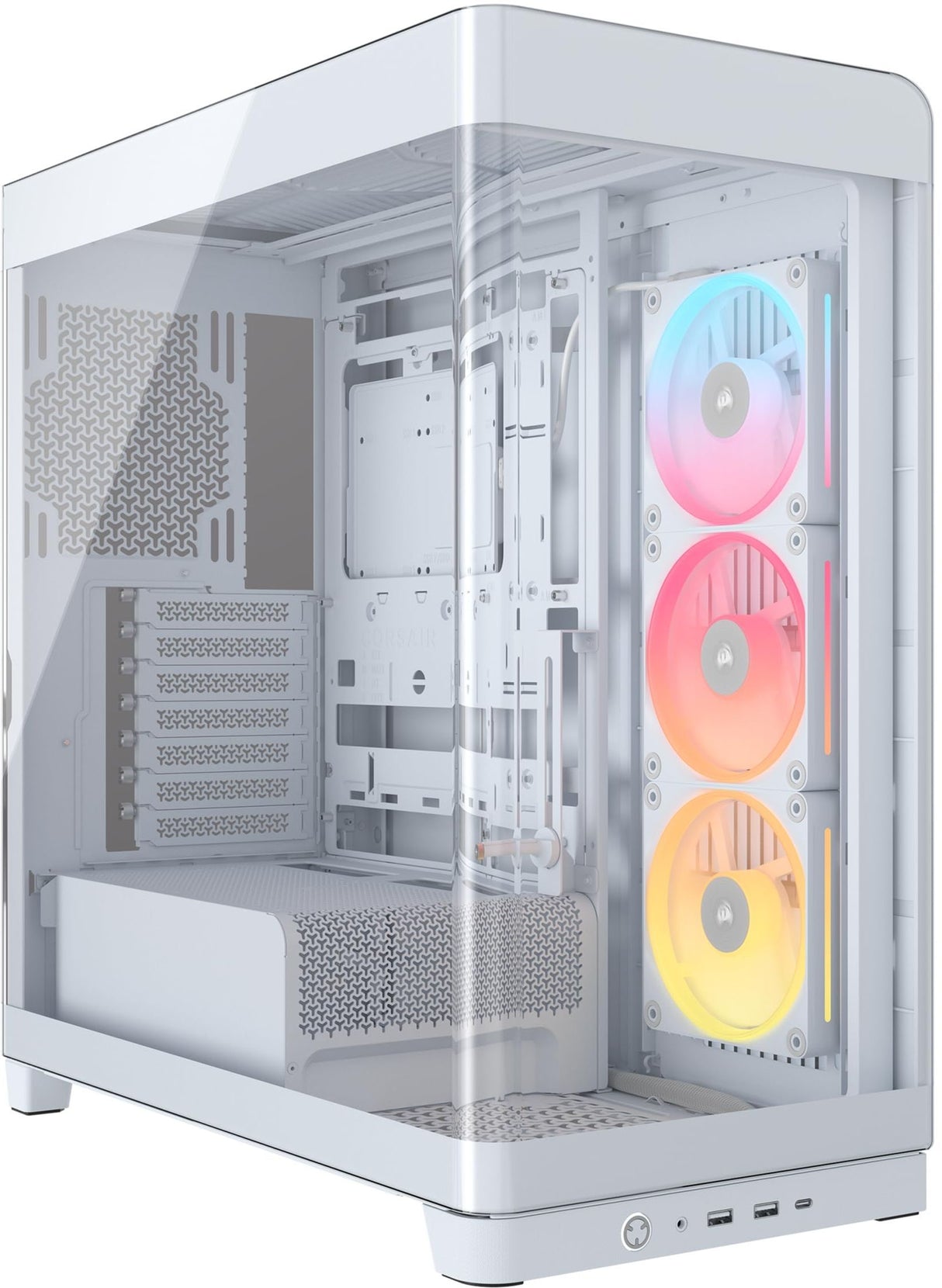 Boitier PC - CORSAIR - FRAME 4500X LX-R RGB Tempered Glass Mid-Tower - 2 radiateurs - Blanc