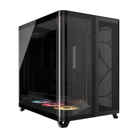Boitier PC - CORSAIR - AIR 5400 RS-R ARGB Tempered Glass Mid-Tower - Ventilateurs RGB a rotor inversé - Noir