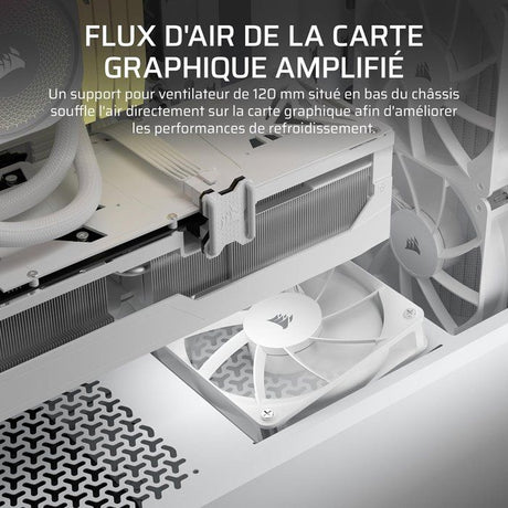 Boîtier PC - CORSAIR - 3200D RS - Moyen Tour - 3 ventilateurs RS120 - Blanc