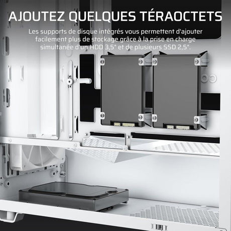 Boîtier PC - CORSAIR - 3200D RS - Moyen Tour - 3 ventilateurs RS120 - Blanc