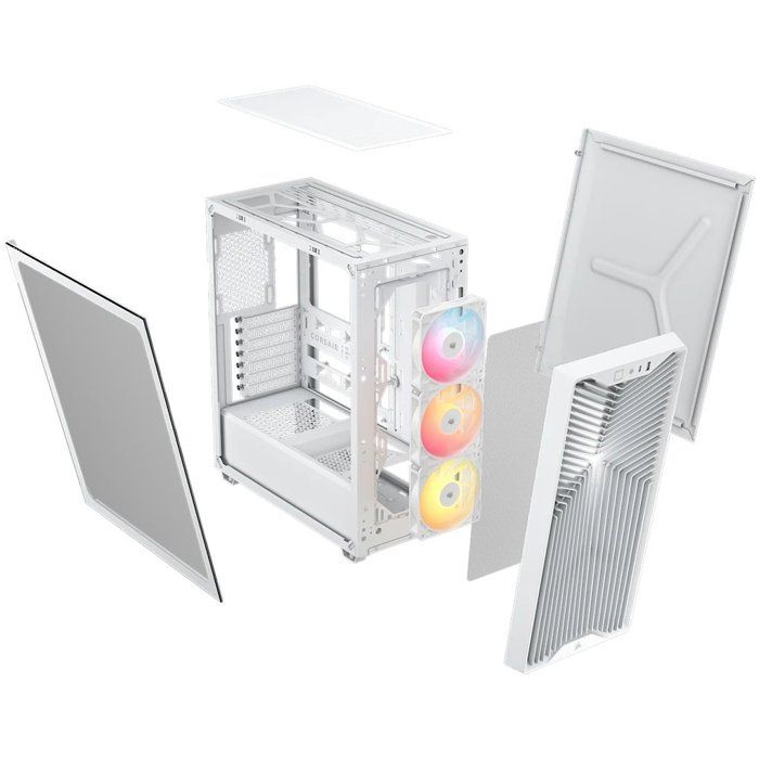 Boîtier PC - CORSAIR - 3200D RS ARGB - Moyen Tour - 3 ventilateurs RS120 ARGB - Blanc