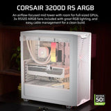 Boîtier PC - CORSAIR - 3200D RS ARGB - Moyen Tour - 3 ventilateurs RS120 ARGB - Blanc