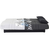 Clic clac 3 places DREAM - Tissu 100% Coton imprimÈ Ramage - Couchage 125x190 cm - L190 x P92 x H96 cm