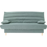 Clic clac 3 places - vert amande - Couchage 125x190 cm - Avec coussins