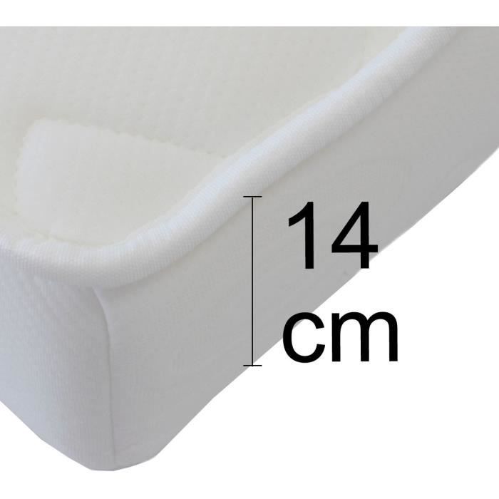 CanapÈ clic clac 3 places - Bleu - Matelas 14 cm - L223 x P96 x H 103 cm - MEGAN