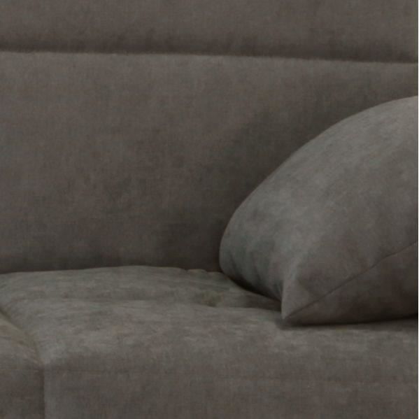 Canapé clic clac 3 places - Taupe - Matelas 17 cm - L223 x P96 x H 103 cm - MEGAN