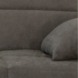 Canapé clic clac 3 places - Taupe - Matelas 17 cm - L223 x P96 x H 103 cm - MEGAN