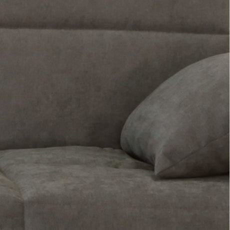 Canapé clic clac 3 places - Taupe - Matelas 17 cm - L223 x P96 x H 103 cm - MEGAN