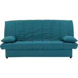 Banquette clic clac 3 places -  Bleu canard  - L 190 x P92 cm - MILA