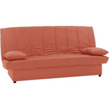 Banquette clic clac 3 places - Tissu 100% coton Terracotta  - Style Contemporain - L 190 x P92 cm - MILA