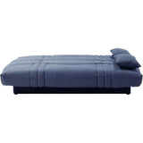 Clic clac 3 places THELMA - Tissu Soro bleu foncé - Couchage 125x190 cm - L190 x P92 x H96 cm