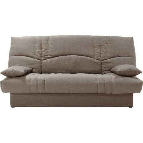 Clic clac 3 places THELMA - Tissu Soro taupe - Couchage 125x190 cm - L190 x P92 x H96 cm