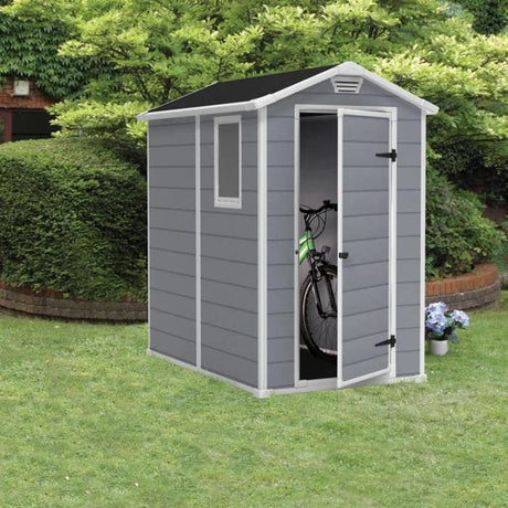 Abri de jardin 2,5 m˛ KETER Manor 46S, 192 x 130 x 198 cm - Abri résistant aux intempéries, Gris