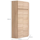 Armoire d'angle - Dťcor chene sonoma - 4 portes - L 80,5 cm - ACADEMICA
