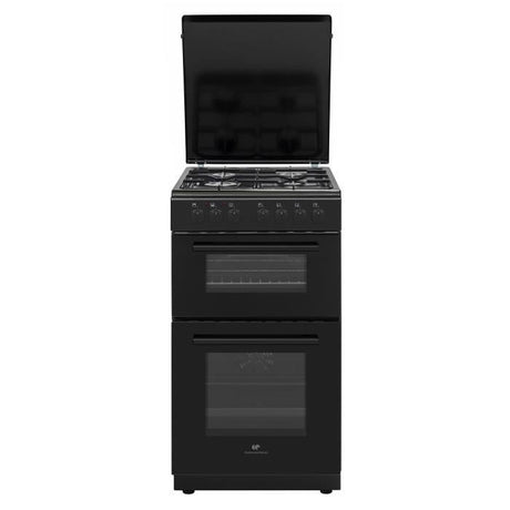 Cuisiniere gaz CONTINENTAL EDISON CECDF5060B3 -  4 feux - noir - L50 xP60 x H90 cm