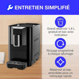 Machine Expresso broyeur - CONTINENTAL EDISON - CECFAUTOB - 19 Bar - 1450 W - Noir