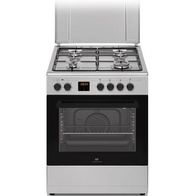 Cuisiničre gaz CONTINENTAL EDISON CECG60FCS1 - 4 feux - L59,8 x P61 xH83cm- Silver