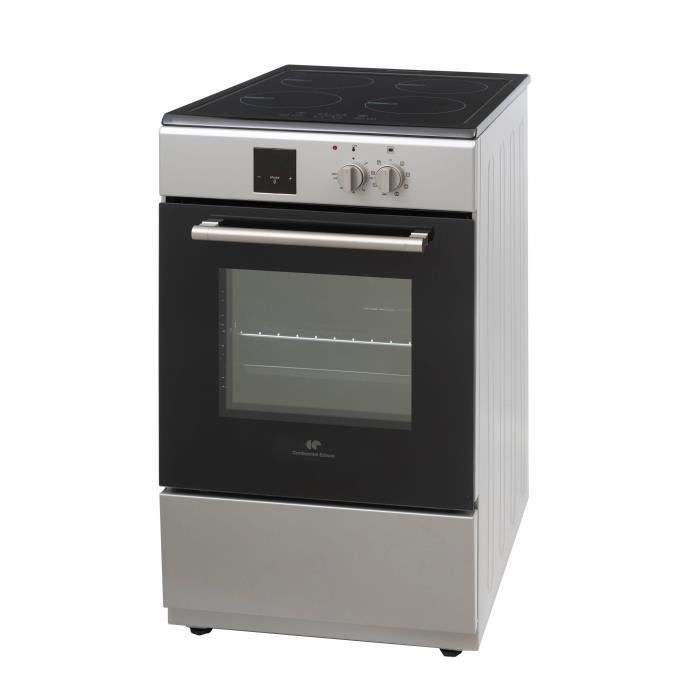 Cuisiniere a induction - CONTINENTAL EDISON - CECI3FCS2 - 4 feux - 50 x 85 x 60 cm - Noir
