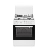 Cuisiniere mixte CONTINENTAL EDISON CECM60FCW - 3 feux gaz + 1 Èlectrique - L59,8 x P61 xH83 cm - Blanc