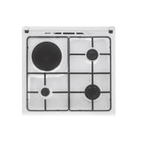 Cuisiniere mixte CONTINENTAL EDISON CECM60FCW - 3 feux gaz + 1 Èlectrique - L59,8 x P61 xH83 cm - Blanc