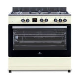 Cuisiniere piano four multifonctions catalyse - CONTINENTAL EDISON - CECP9060CD - 95 L - L90 x H85 cm - Creme / Inox
