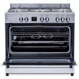 Cuisiniere piano four multifonctions catalyse - CONTINENTAL EDISON - CECP9060IXDD - 95 L - Affichage digital - L90 x H 85 cm - Inox