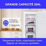 Congélateur armoire - CONTINENTAL EDISON - CECUF204NFWD - 204 L - Total No Frost - Classe D - Blanc