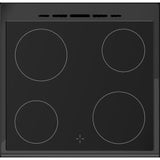 Cuisiniere vitrocéramique CONTINENTAL EDISON CECV60FCB - 4 feux - L58,8 xP61 xH83 cm - Noir