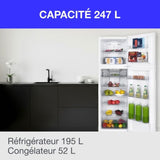 Réfrigérateur congélateur haut -247L - Total No Frost(Sans givre) - Blanc - L54,5 cm x H167 cm