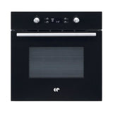 Four encastrable Pyrolyse - 65L - Chaleur tournante -  CONTINENTAL EDISON - CEF65PB - Noir et inox - L59,5 x H59,5 x P 57,5 cm