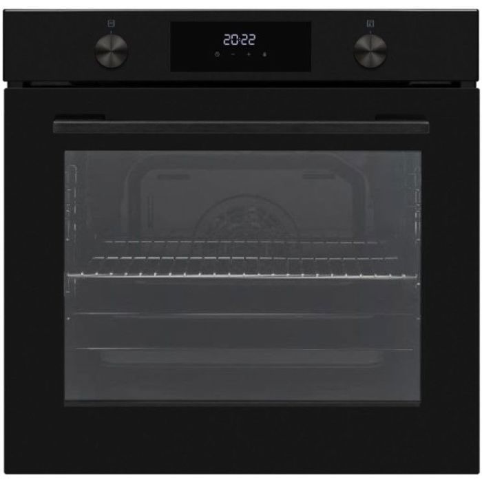 Four encastrable - Pyrolyse - CONTINENTAL EDISON - CEF78PAF - Noir - Porte froide - 78 L - 59,5 x 57,5 x 59,5 cm