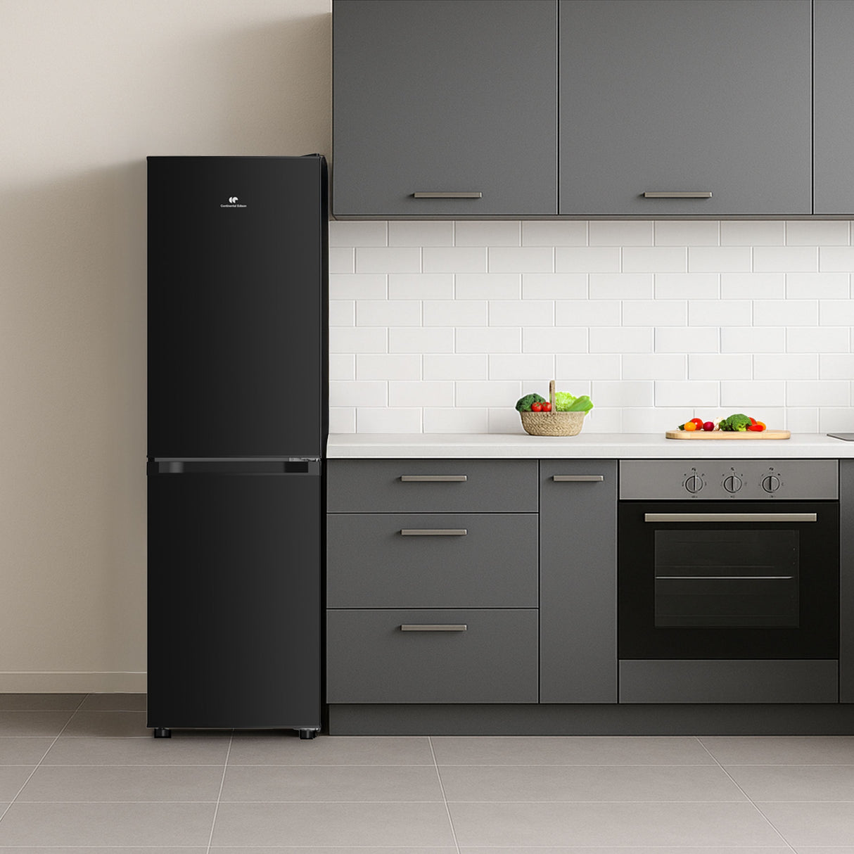 Réfrigérateur congélateur bas - CONTINENTAL EDISON - CEFC193NFB3 - Classe E - 193 L - 48 x 57,5 x 154 cm - Noir